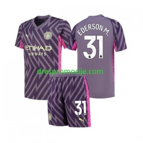 Manchester City Ederson Moraes 31 Dres Golmanski Dječji Gostujući 2023/2024 Kratkih Rukava